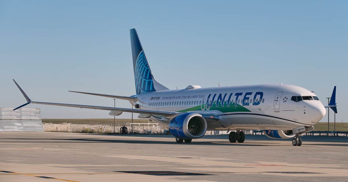 業界初　ユナイテッド航空が持続可能な航空燃料100％で旅客便を運行